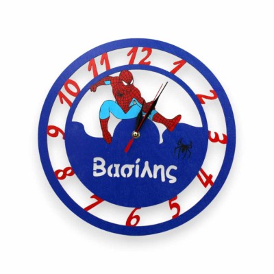 Ξύλινο ρολόι - Spiderman