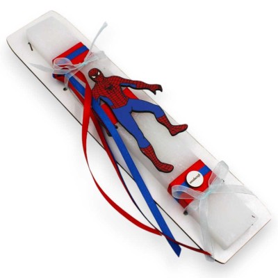 Λαμπάδα Spiderman | Ξύλινοι ήρωες | Χειροποίητα Woodncraft
