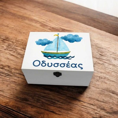 Ξύλινο κουτί | Αρκουδίτσα με μπαλόνια |woodncraft.gr