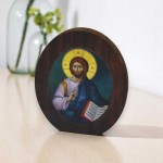 Ξύλινη επιτραπέζια εικόνα - Χριστός Παντοκράτορας