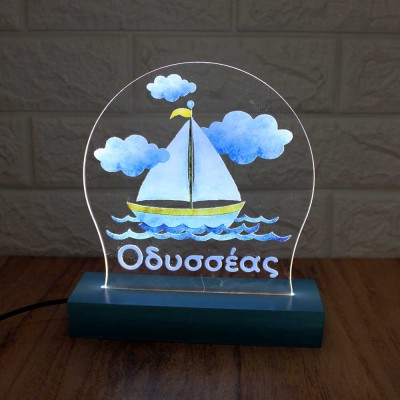 Φωτιστικό  plexiglass με Αερόστατα | Χειροποίητα δώρα | Woodncraft