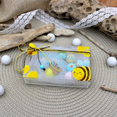 Μπομπονιέρα Travel the world | Ξύλινο μπαουλάκι | Woodncraft.gr