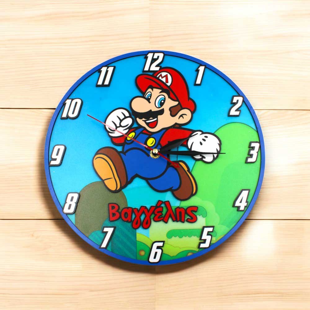 Ρολόι τοίχου με όνομα  - Super Mario