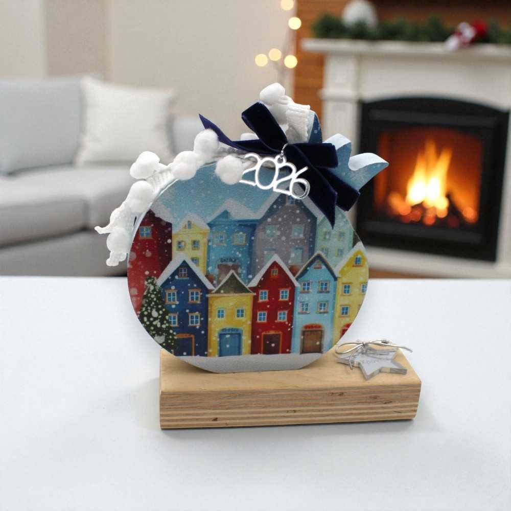 Χειροποίητο Κρεμαστό Γούρι με Χριστουγεννιάτικο μοτίβο και ρόδια| Ξύλινα δώρα Woodncraft Χειροποίητο Κρεμαστό Γούρι με Χριστουγεννιάτικο μοτίβο και ρόδια| Ξύλινα δώρα Woodncraft