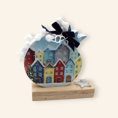 Χειροποίητο Κρεμαστό Γούρι με Χριστουγεννιάτικο μοτίβο και ρόδια| Ξύλινα δώρα Woodncraft Χειροποίητο Κρεμαστό Γούρι με Χριστουγεννιάτικο μοτίβο και ρόδια| Ξύλινα δώρα Woodncraft