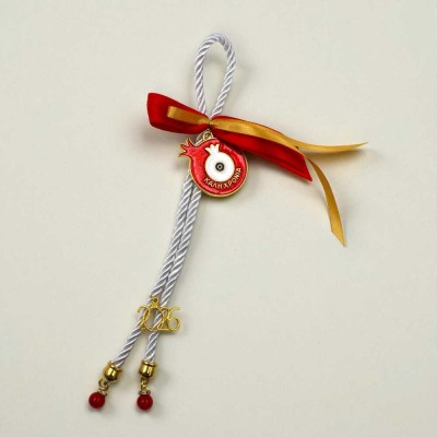 Χειροποίητο Γούρι σε Κουτί -  Μεταλλικό Ρόδι με Σμάλτο