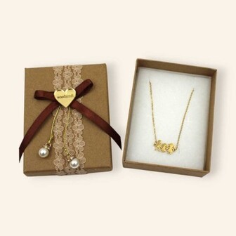 Κολιέ από ανοξείδωτο ατσάλι οικογένεια| Κολιέ για την μαμά | Woodncraft