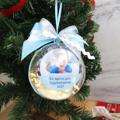 Χειροποίητο Στολίδι με Φωτογραφία | Ξύλινα δωράκια | Woodncraft.gr