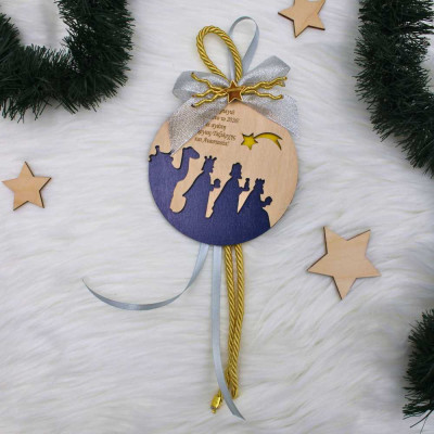 Χειροποίητο διακοσμητικό γούρι | Οι μάγοι με τα δώρα | Woodncraft