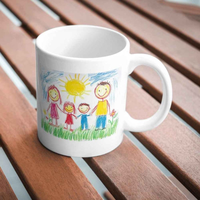 Χριστουγεννιάτικη κούπα στεφάνι γιρλάντας | Δώρο με αφιέρωση | Woodncraft