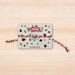 Μαρτάκι με κύκλος  με κόκκινα  πατουσάκια | Χειροποίητος Μάρτης  | Woodncraft