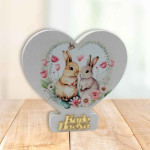 Αυτοστηριζόμενη καρδιά |καλό Πάσχα με λαγουδάκια| Woodncraft.gr