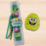 Σετ Λαμπάδα Μπομπ Σφουγγαράκης με Ξύλινο Αυγό