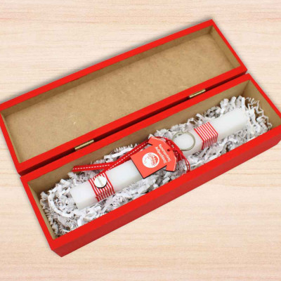 Λαμπάδα Ολυμπιακός σε κουτί με Όνομα