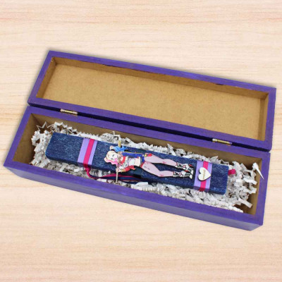 Σετ  Λαμπάδας Harley Quinn με Προσωποποιημένο Ξύλινο Κουτί