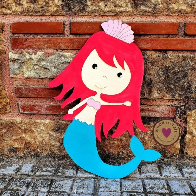 Ξύλινη Φιγούρα - Little Mermaid