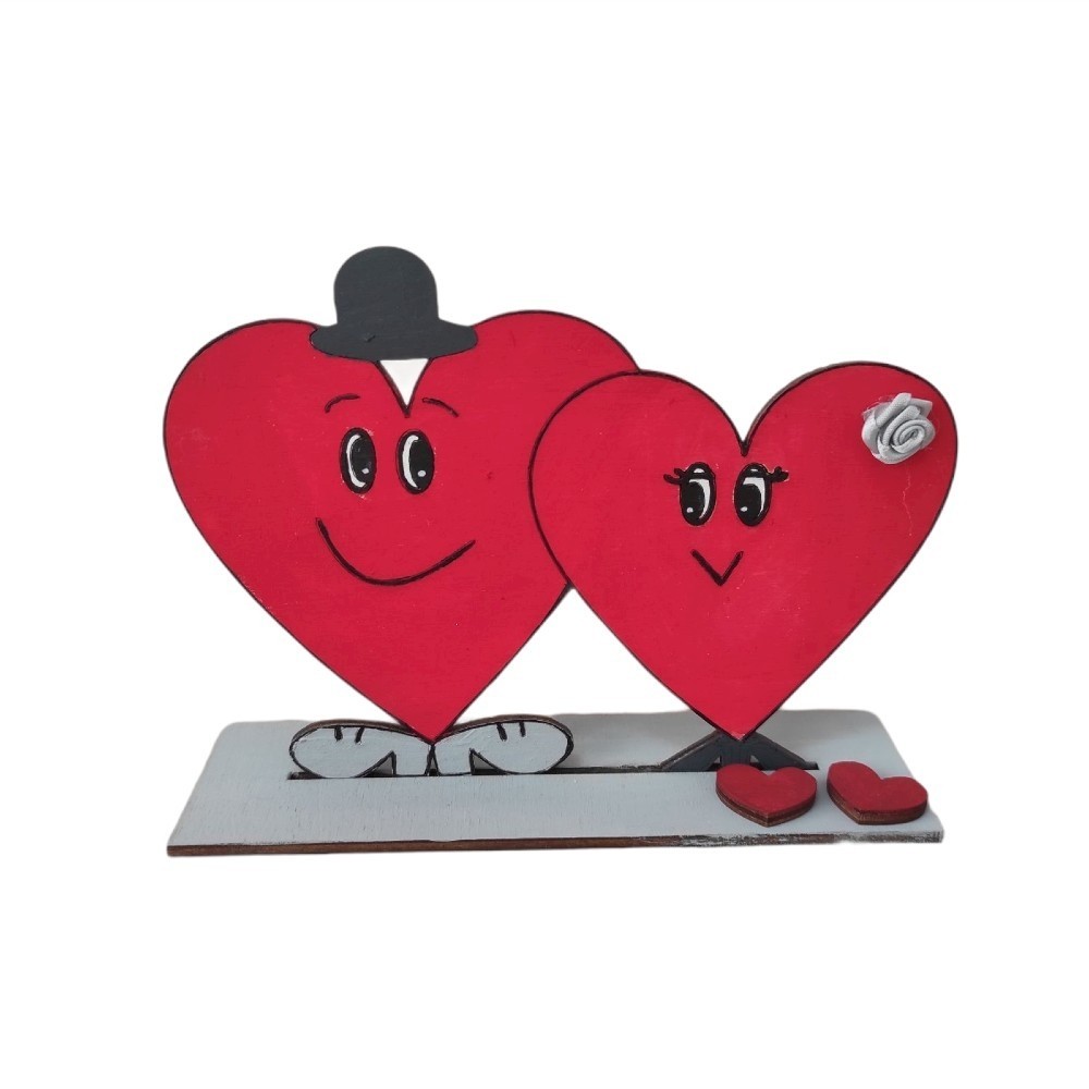 Ξύλινο διακοσμητικό - Mr & Mrs Heart