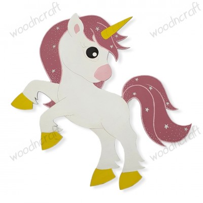 Ξύλινη φιγούρα - Cute unicorn