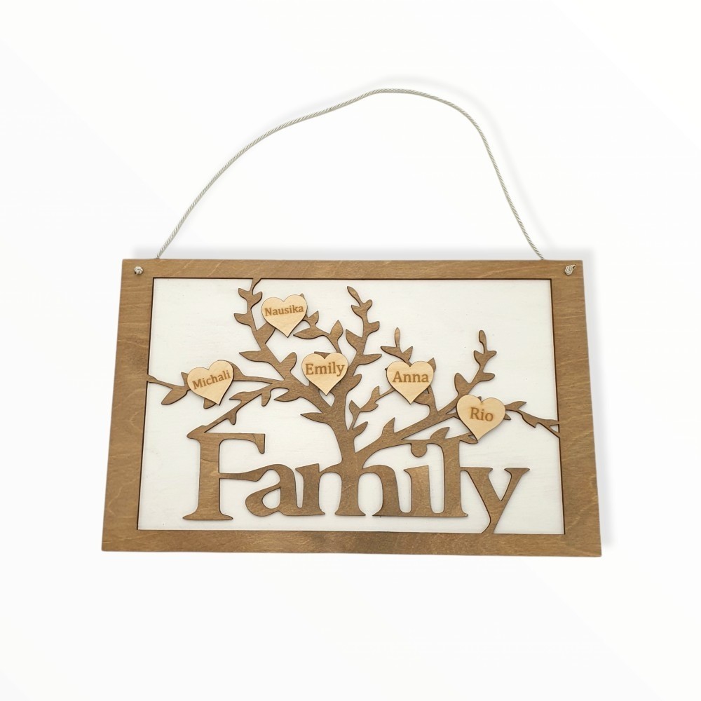 Ξύλινο κάδρο - Family tree - Woodncraft.gr