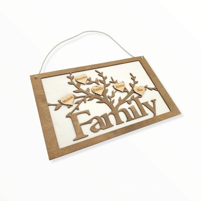 Ξύλινο κάδρο - Family tree - Woodncraft.gr