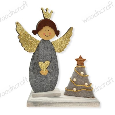 Χειροποίητο διακοσμητικό - Christmas angel - Woodncraft.gr