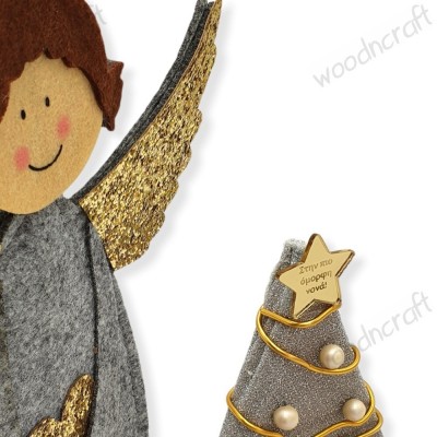 Χειροποίητο διακοσμητικό - Christmas angel - Woodncraft.gr