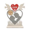Ξύλινη διακοσμητική καρδιά - Couple in love - Woodncraft.gr