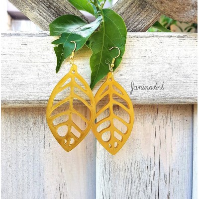 Σκουλαρίκια - Golden leaves
