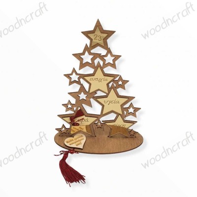 Χριστουγεννιάτικο διακοσμητικό - starry wishing tree - woodncraft.gr