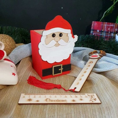 Σετ γραφείου με όνομα - Christmas holidays - woodncraft.gr