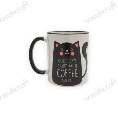 Κούπα - Good days start with coffee and cat