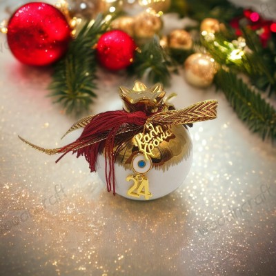 Χειροποίητο γούρι ρόδι - Festive Split Charm