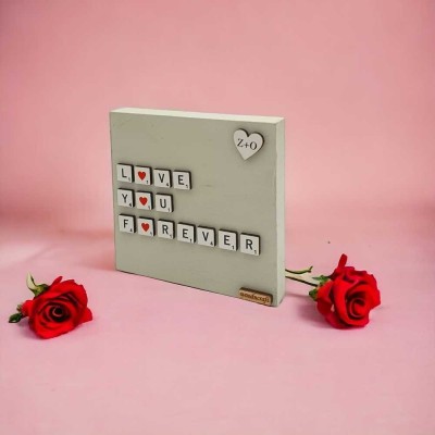 Ξύλινο Διακοσμητικό Love Scrabble - Προσωποποιημένο Δώρο | Woodncraft