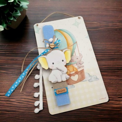 Λαμπάδα με πλάτη | Baby elephant | woodncraft.gr